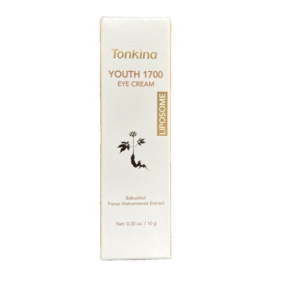Tonkina Youth Eye Cream 1700 Dark Circles & Puff Bakuchiol Niacinamide 0.35 oz - Picture 5 of 8